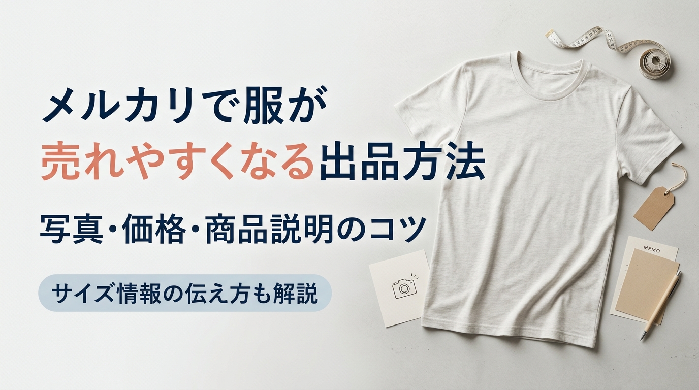 メルカリで服が売れやすくなる出品方法｜写真・価格・商品説明のコツ