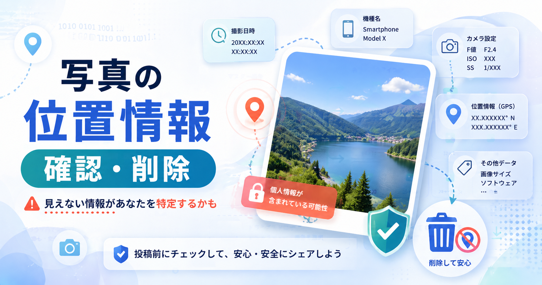 写真の位置情報は大丈夫？画像のメタ情報（Exif）確認ツールで見えない情報をチェック